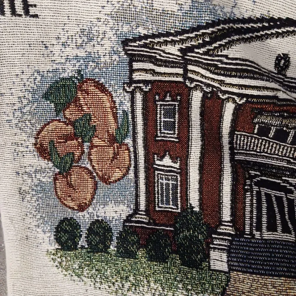Farmhouse Georgia Historical Throw Blanket 62x48 Cottagecore Deer Scenery Rustic